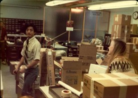 1975 Karl and Janet, Far Eastern Library moving to Gowen Hall