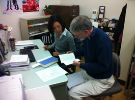 2011 Saori and Eddy working together to catalog some Japanese books