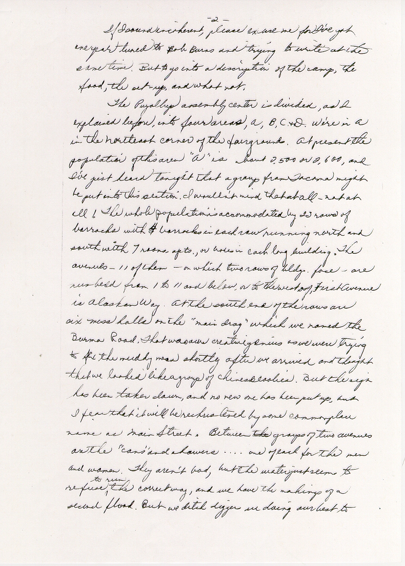 Page 2, Letter from Kenji Okuda to Norio Higano dated May 12, 1942