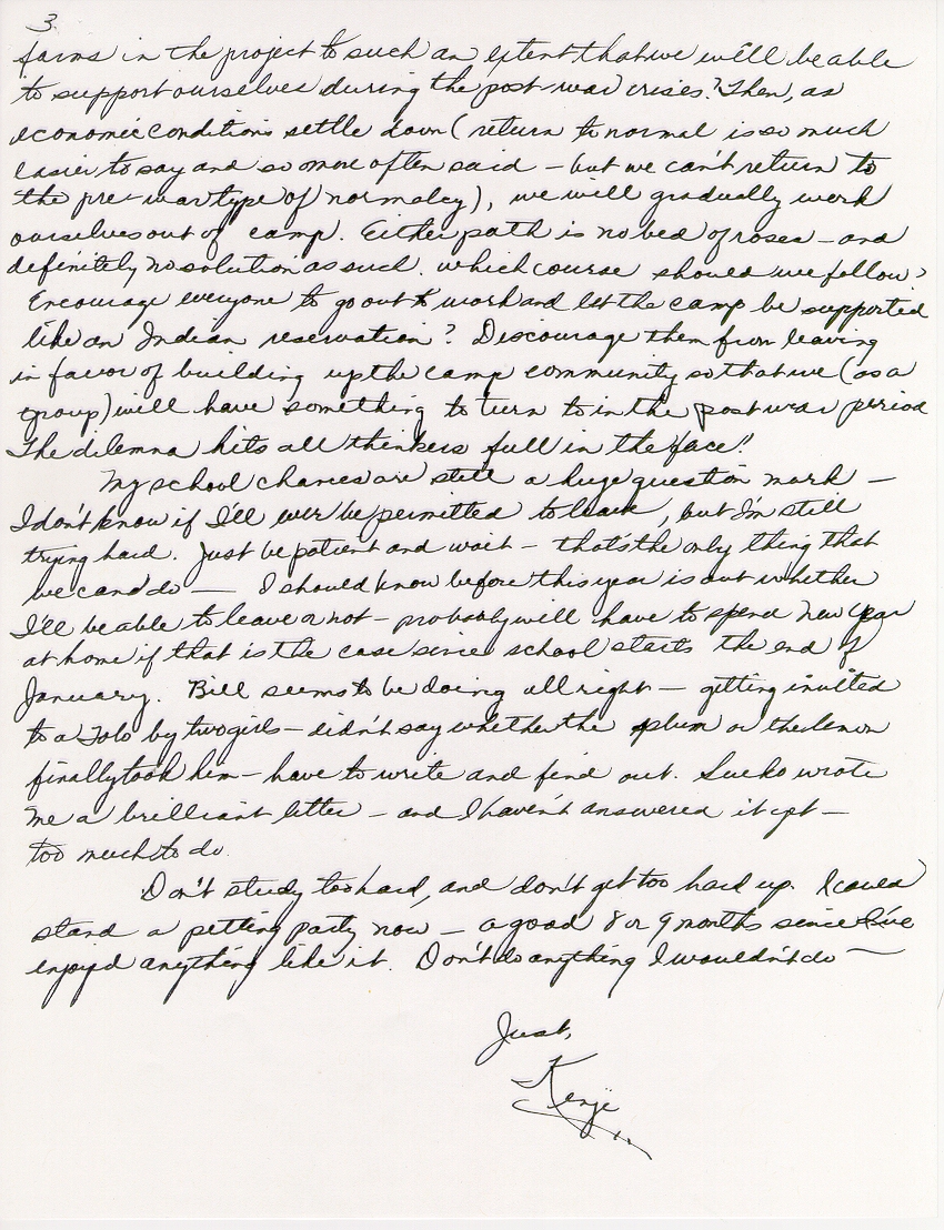 Page 5, Letter from Kenji Okuda to Norio Higano dated November 7, 1942