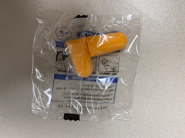 Image of disposable earplugs