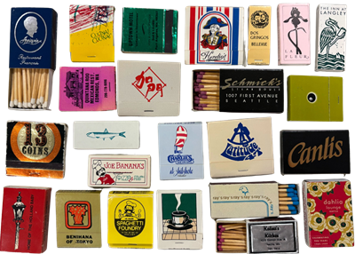 Photo of vintage matchbook covers