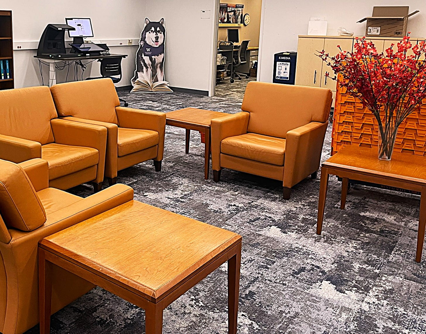 the new space design for comfortable seating and conversation