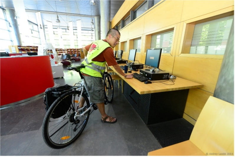 Khue Duong at a library in Lyon, France