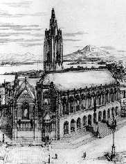 Archival drawing of Suzzallo Library
