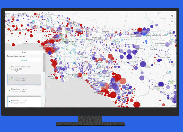 image of a GIS Bubblemap