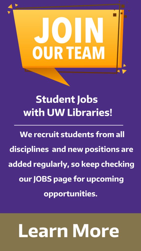 A linked graphic encouraging students to apply for student positions