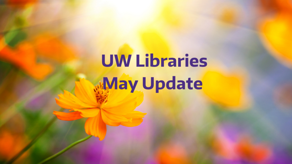 Graphic: May Update with flower image