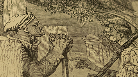 Detail from an illustration in one of the 19th-century Shakespeare volumes. 