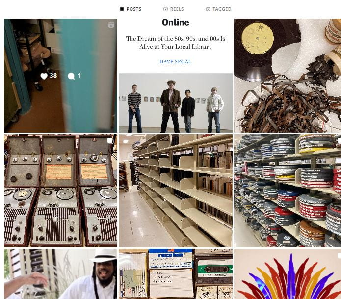 Image: collage of images from the Instagram page