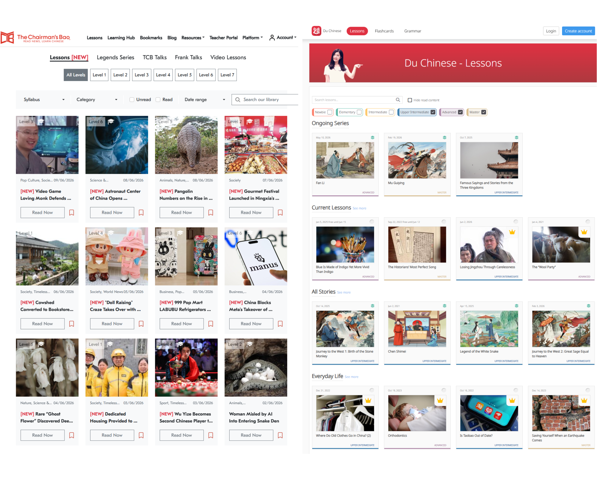 Chinese Reading Platforms