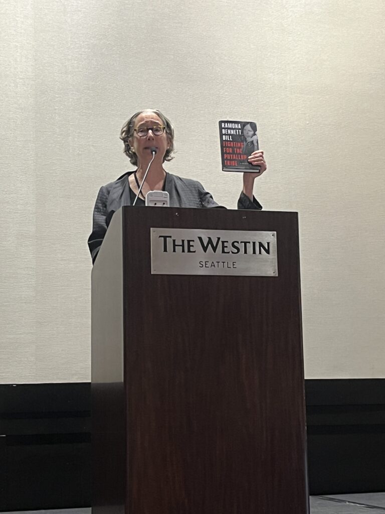 UW Press author Lynda V. Mapes delivering her plenary, “Why University Presses Matter, Now More than Ever”