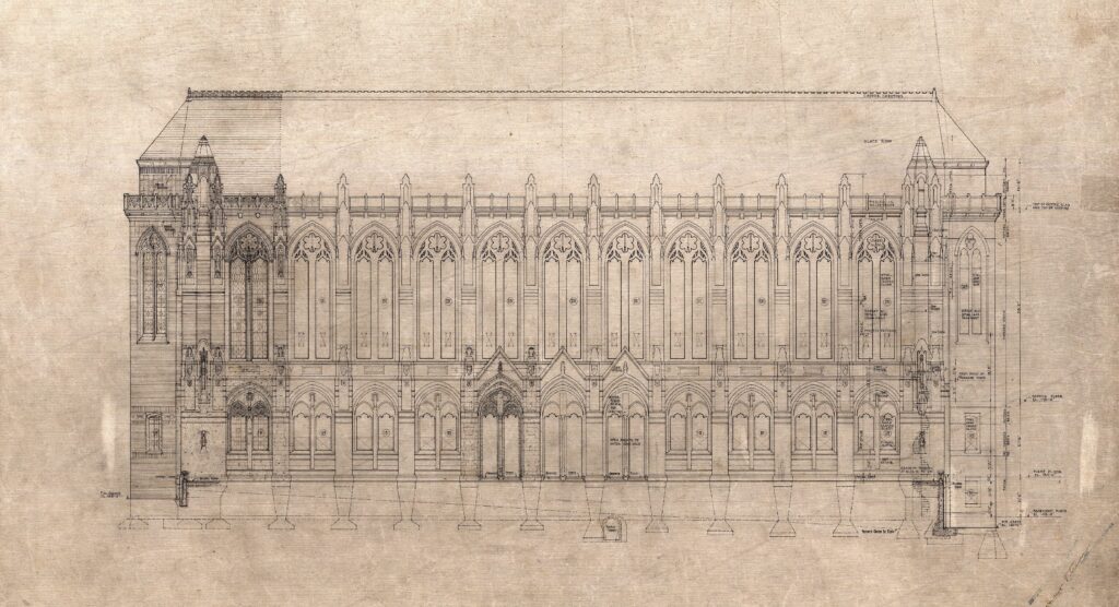 Suzzallo Library architectural drawing